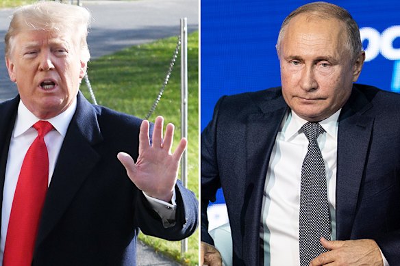الرئيس الأمريكي دونالد ترامب والرئيس الروسي فلاديمير بوتين.