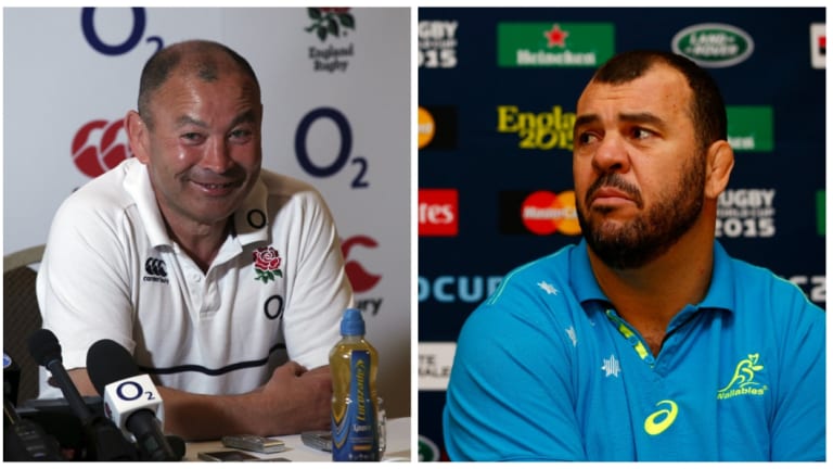 Tale of two coaches: Eddie Jones and Michael Cheika have both come under fire this year, and will clash in the final Test of the Wallabies' spring tour.