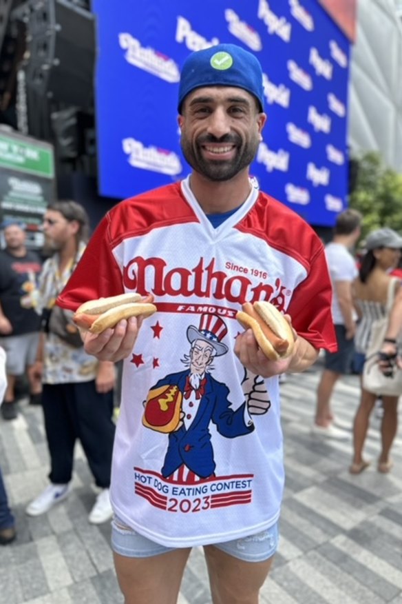 Despite his podium placing, the Sydney man doesn’t like eating hot dogs.