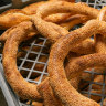 Koulouri, a traditional Greek baguette shaped like a ring.