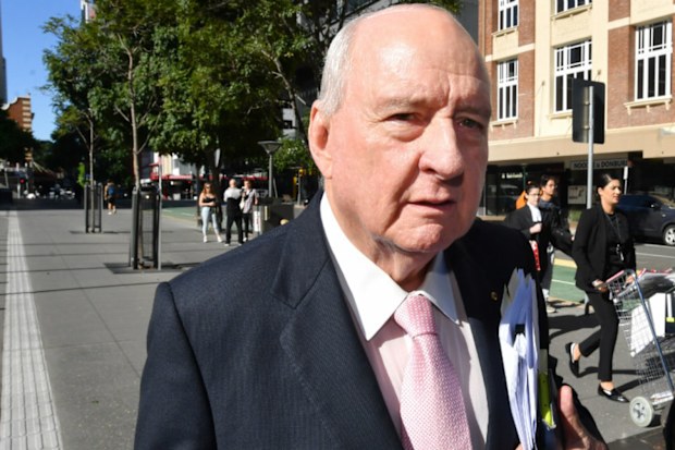 Radio broadcaster Alan Jones arrives at court to testify in his defamation trial. Picture: AAP