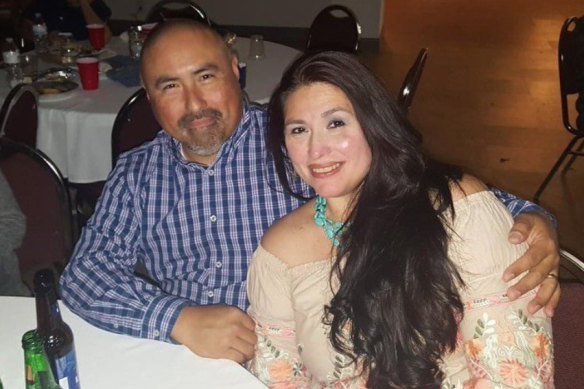 Teacher Irma Garcia, who was shot dead in the massacre at Robb Elementary in Uvalde, Texas, this week and her husband Joe, who died of a heart attack after visiting her memorial.