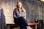 Princess Ingrid Alexandra photographed at the University of Oslo on Monday as she began her first semester on exchange from Sydney University.