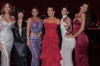 Khloe Kardashian, Kourtney Kardashian, Kim Kardashian, Kris Jenner, Kylie Jenner, Kendall Jenner at Kris Jenner's 70th birthday party