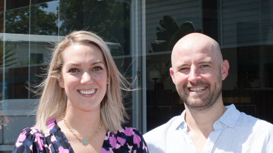 Louise Lally, with husband Ben, said her Byron Bay property was at 90 per cent occupancy this month - compared to 54 per cent for the same time last year.