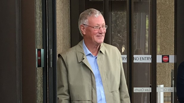 Bill Spedding leaves court on Wednesday.