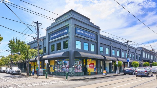 The corner office block for sale on High Street, Armadale.