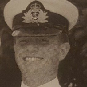 Steve Robson as a young naval officer. He has revealed that he planned to kill himself when he was a medical intern 30 years ago, hoping to help doctors in mental distress. 