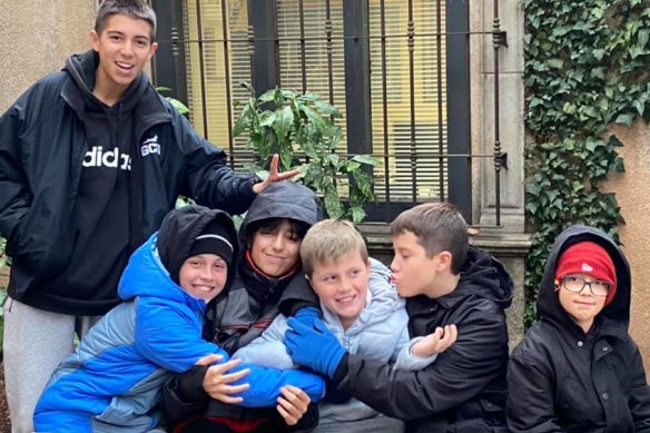 Cristina Williams, third from left, with her blended family in Arizona earlier this year.