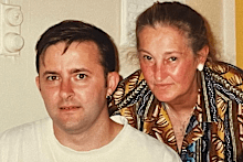 Anthony Albanese and his mother, Maryanne.