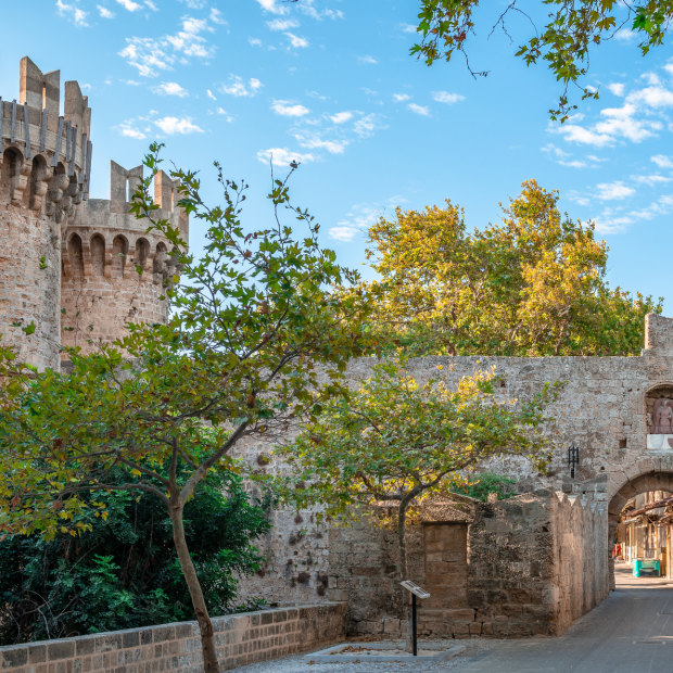 St Anthony’s Gate, the historic entrance to medieval city Rhodes.