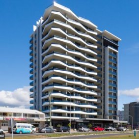 Holiday pad: Iconic Apartments on Kirra Beach.