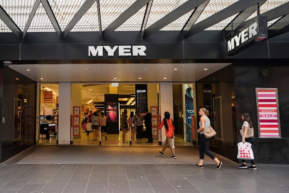 Myer has spoken of cost-of-living pressures driving down consumer sentiment.