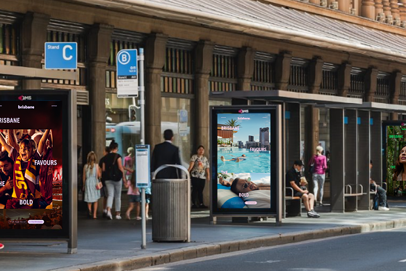 Billboards, posters, online advertising and cinema promos will again declare “Brisbane Favours the Bold”.