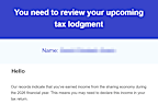 The tax office is sending warning letters to gig workers.