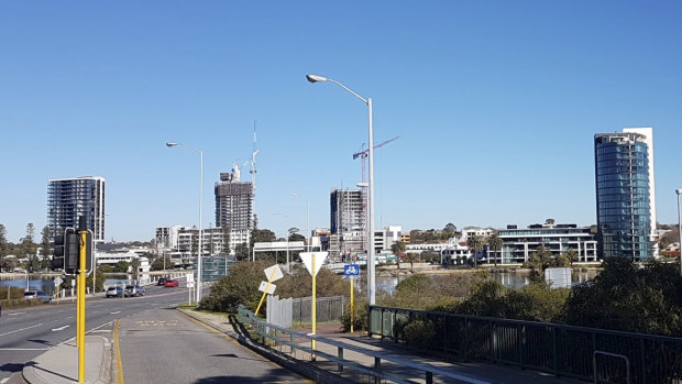 The Raffles is no longer the only high rise on the west side of Canning Bridge. 