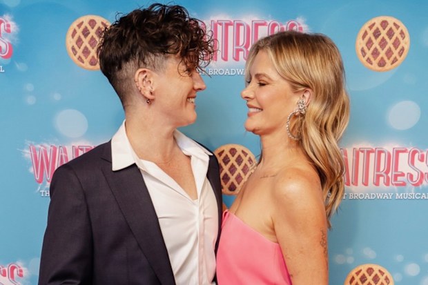 Natalie Bassingthwaighte with Pip Loth Waitress musical