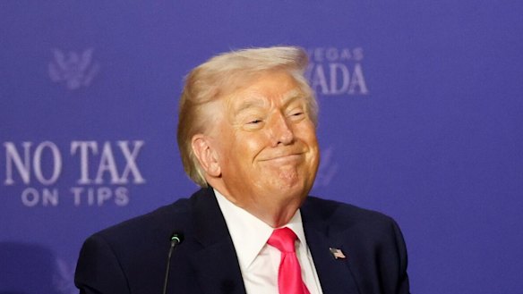 US President Donald Trump during a Las Vegas event on Thursday.