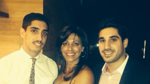The last photo of Teresa taken with her sons Luke (left) and Daniel in early 2013.   