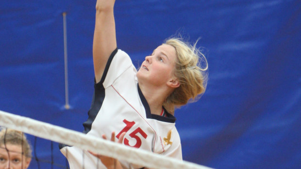 Shae Sloane in her volleyball days.