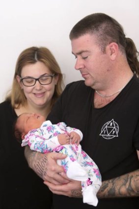 Emma and Daniel Millar welcomed Remi Frances into the world at Wollongong Hospital on Monday.