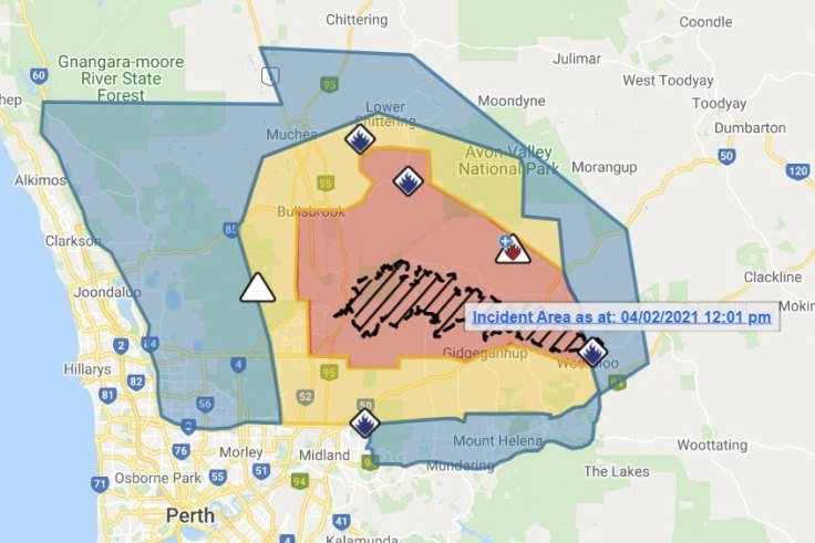 pic Perth Lockdown Map perth fire live updates dfes shield