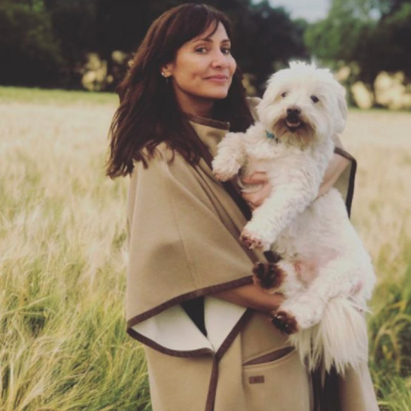 With her Maltese terrier, Mr Wilson, in 2014.