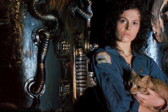 Sigourney Weaver in the original 1979 film Alien, directed by Ridley Scott.
