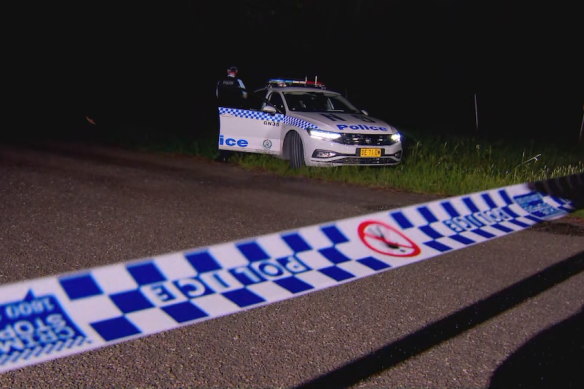 Police searched a dam off Hazelton Road at Bungonia on Sunday.