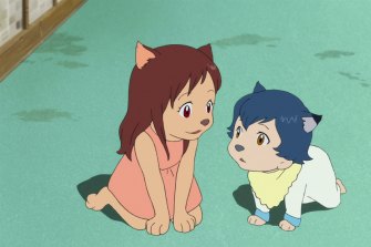 Scene from the animated film Wolf Children