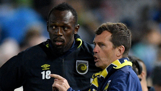 Happy campers: Mike Mulvey says he has no problems with how the Central Coast Mariners have dealt with Usain Bolt.