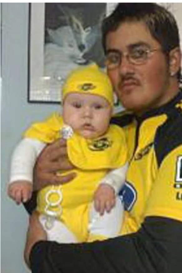 Te Reringa Kayden Ashley Wetere and his father Eddie Wetere.