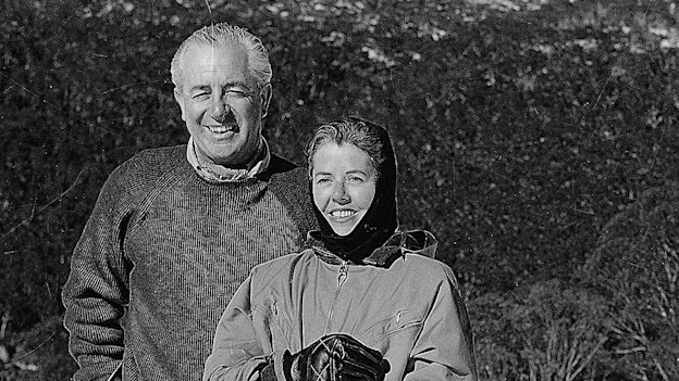 The Holts at Thredbo Alpine Village in 1960. Australia’s playboy prime minister has been a figure of fascination and mystery since his unsolved 1967 disappearance. A new novel told from Zara Holt’s perspective tells an equally incredible true story.