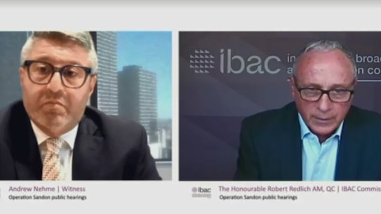 Andrew Nehme (left) and IBAC Commissioner Robert Redlich (right)