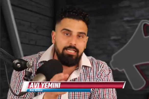 Alt-right agitator Avi Yemini is employed by the Canadian website Rebel News.
