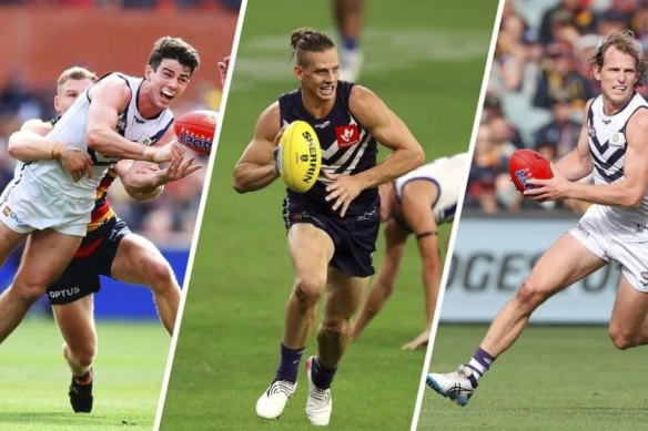 Andrew Brayshaw, Nat Fyfe and Mundy have been in electric form for Fremantle this season.