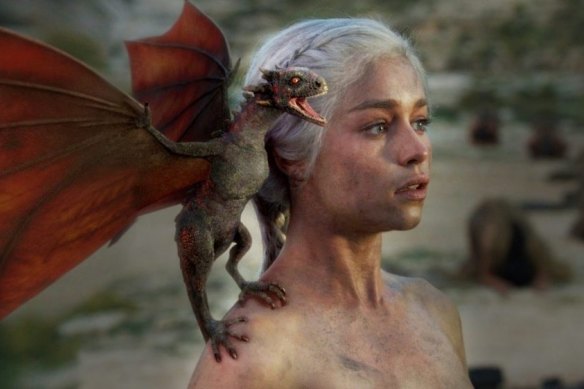 Emilia Clarke as Daenerys Targaryen, the mother of dragons.