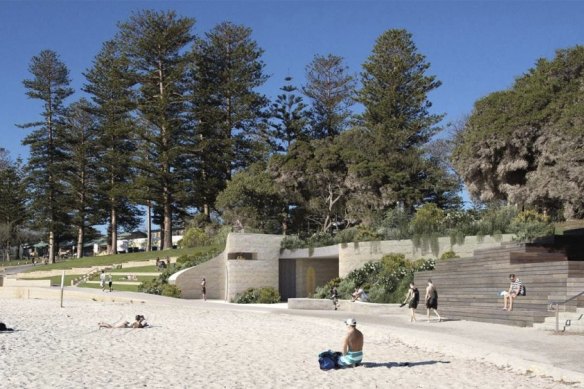The proposed site for a re-located boat shed on Cottesloe beach.