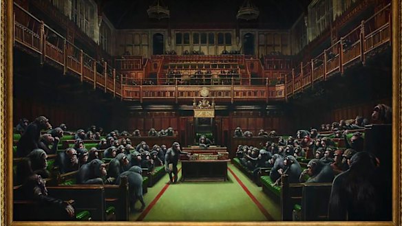 Banksy's 'Devolved Parliament'.
