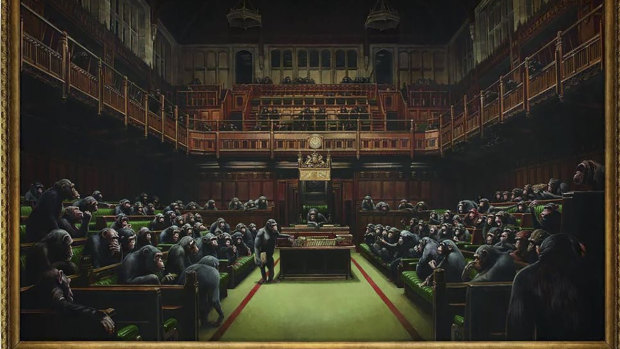 Banksy's 'Devolved Parliament'.