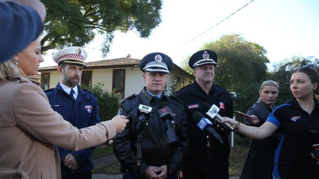 NSW police address the media about the house fire in Singleton.