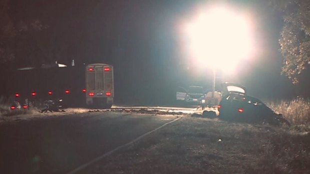 The scene of the crash, near Rutherglen.