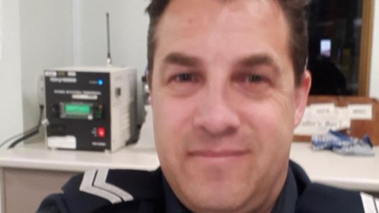 Former senior constable Andrew Craig Adams who worked at Corio police station. 