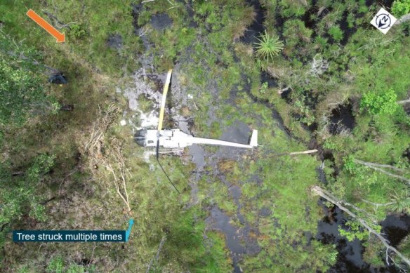 Wilson’s body was found 40 metres from the main wreckage at the King River crash site, a preliminary Air Transport Safety Bureau report revealed in April.