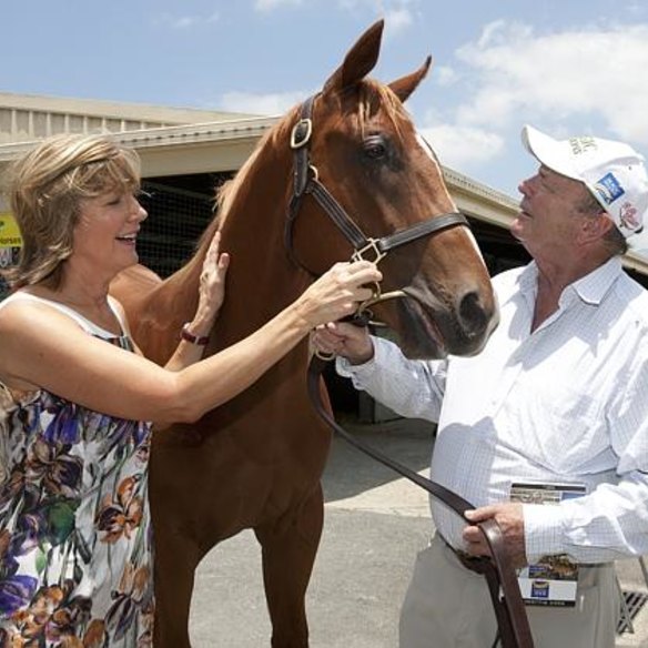  Katie Page and her husband Gerry Harvey shortly after taking control of  Magic Millions.in 2012