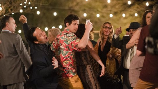 Every day is a party for Andy Samberg in Palm Springs.
