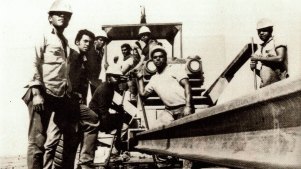 Railway workers in Port Hedland, WA, on May 8 1968 – the day they set a world record.