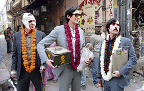 Owen Wilson, Adrien Brody and Jason Schwartzman in <i>The Darjeeling Limited