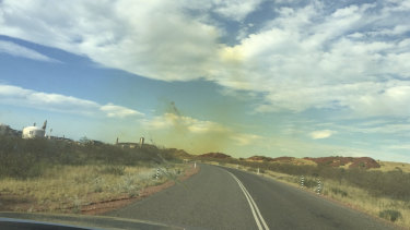 A photograph of air pollution in the area taken by a Karratha resident. 