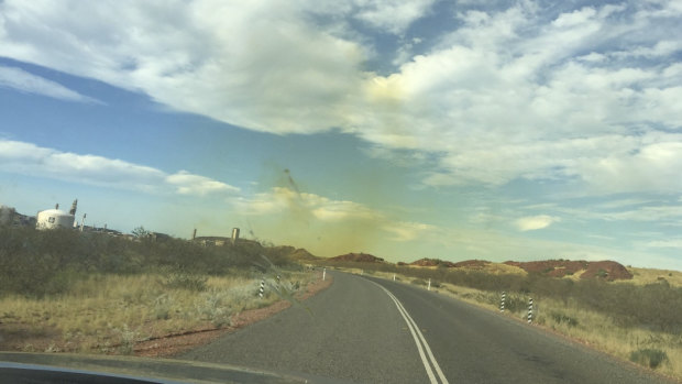 A photograph of air pollution in the area taken by a Karratha resident. 